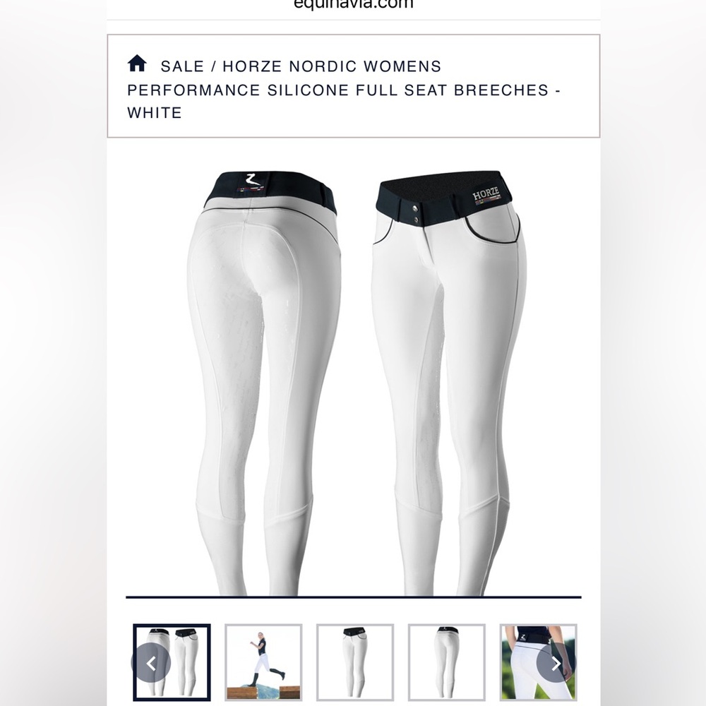 NWT Horze Nordic Full seat silicone Breeches